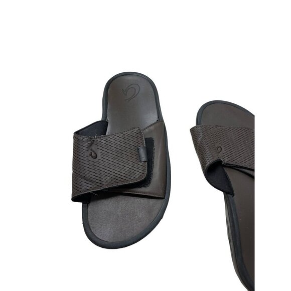 Olukai Kekoa Slide Synthetic Brown Beach Flip Flop Sandals Shoes Mens 12 - Picture 6 of 8